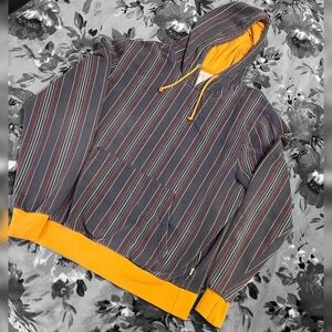 Striped pull over hoodie, sweatshirt